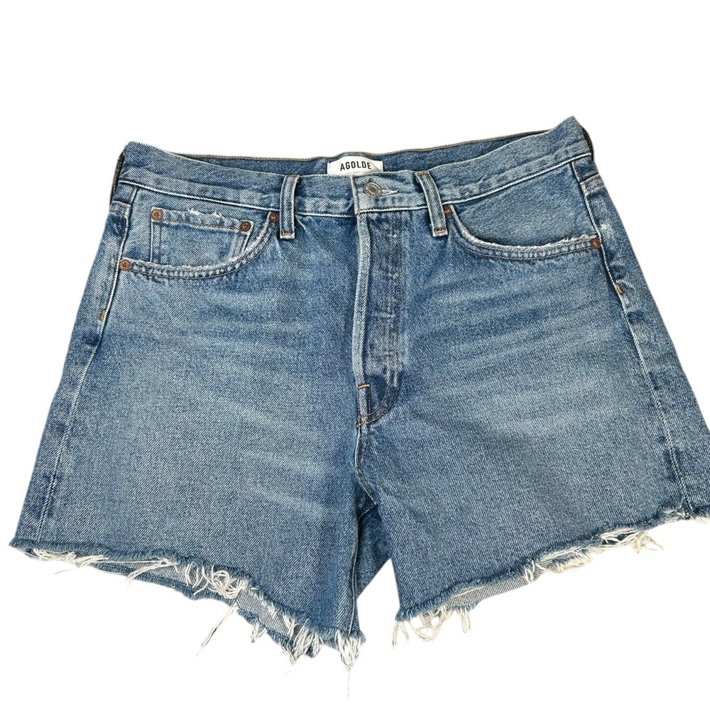 EUC AGOLDE Parker long Jean shorts